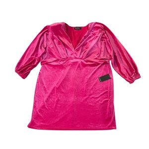 Eloquii size 20 NWT pink velvet dress